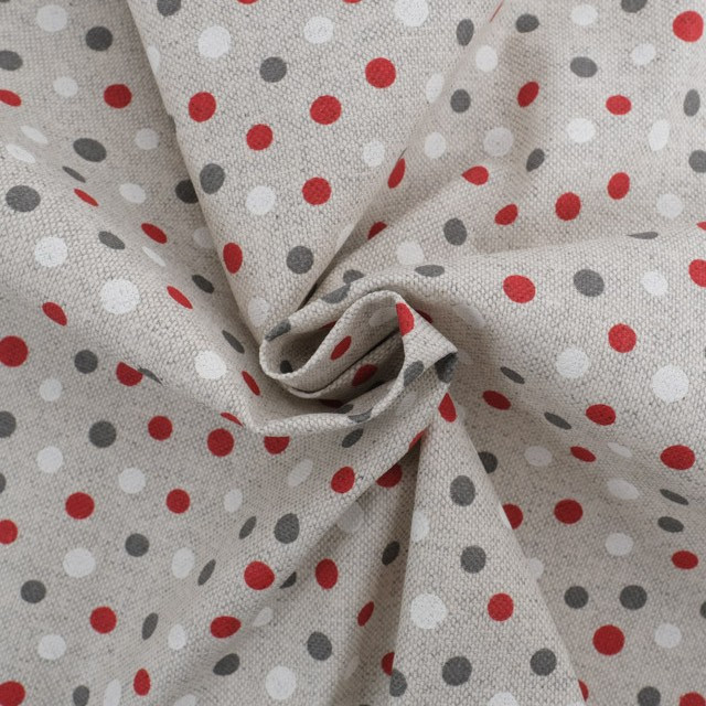 Linen Effect Coated 140 dobby 200 red